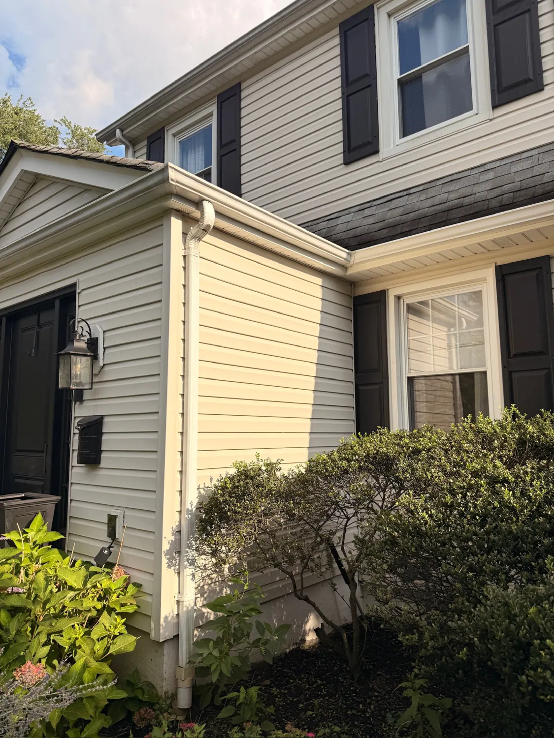 Side of a house with clean siding